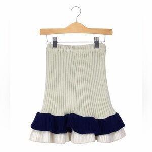 Oii Sweater Skirt in Oatmeal & Navy. Great Condition. Boutique. Size 4.